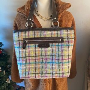 Coach Factory Tote Vintage EUC Plaid